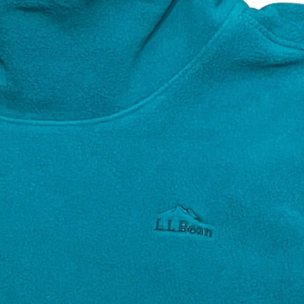 LL Bean Women’s Teal Fleece Pullover, Size M - Picture 4 of 8